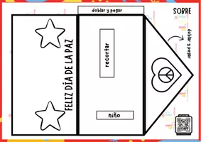 Vista previa - Unidades / Secuencias / Situaciones de Aprendizaje - Tarjeta Pop - Up de la Paz con movimiento - página 1