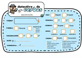 Vista previa - Unidades / Secuencias / Situaciones de Aprendizaje - DETECTIVE DE VERBOS - Portada