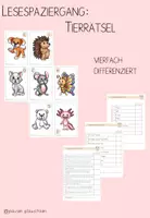 Vorschau - Arbeitsblätter - Materialpaket - Lesespaziergang Klasse 2 - Deckblatt