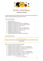 Aperçu - Jeux - Puzzles numériques - Animaux du froid - Bandes colorées - Page 1