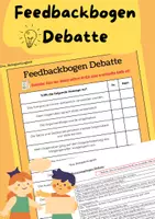 Vorschau - Stationenlernen - ZWEI Debattenbewertungsbögen 🥰👩🏫💪 - Deckblatt