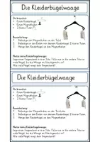 Vorschau - Aufgabenkarten - Kleiderbügelwaage Bauanleitung - Seite 1