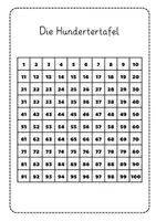 Vorschau - Arbeitsblätter - Hundertertafel beschriften / Aufgaben - Seite 1