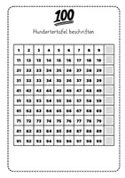 Vorschau - Arbeitsblätter - Hundertertafel beschriften / Aufgaben - Seite 3