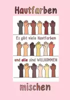 Vorschau - Arbeitsblätter - Es gibt viele Hautfarben! Farben mischen - Deckblatt