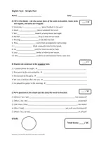 Vorschau - Arbeitsblätter - English Test: Simple Past (Kurztest/ Übungstest 5/6 Klasse) - Deckblatt