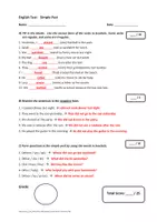 Vorschau - Arbeitsblätter - English Test: Simple Past (Kurztest/ Übungstest 5/6 Klasse) - Seite 1