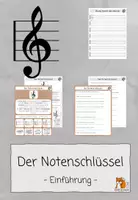 Vorschau - Stundenentwürfe - Der Notenschlüssel | Einführung | Notenlehre | Musik - Deckblatt