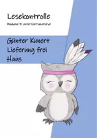Vorschau - Arbeitsblätter - Lesekontrolle zur Kurzgeschichte "Lieferung frei Haus" von G. Kunert - Deckblatt