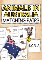 Vorschau - Spiele - ANIMALS IN AUSTRALIA - matching pairs (Spielvorlage) - Deckblatt