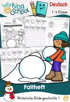 Vorschau - Stationenlernen - Bildergeschichte Winter | Deutsch Klasse 1-4 | Geschichten schreiben - Deckblatt