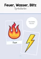 Vorschau - Spiele - Symbolkarten Feuer, Wasser, Blitz (Schwimmunterricht) - Deckblatt