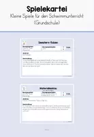 Vorschau - Spiele - Spielekartei Schwimmunterricht - Deckblatt