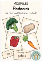 Vorschau - Spiele - Vegetables Flashcards Englisch (44 Bild- und Wortkarten) - Deckblatt