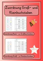 Vorschau - Mal- und Bastelvorlagen - Klettmappen Zuordnung - Groß- zu Kleinbuchstaben/Klein- zu Großbuchstaben - Deckblatt