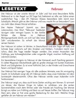 Vorschau - Spiele - Februar: Leseverständnis und Kreuzworträtsel mit Lösungen - Seite 1