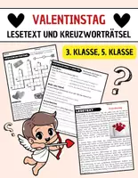 Vorschau - Arbeitsblätter - Valentinstag: Leseverständnis und Kreuzworträtsel mit Lösungen - Deckblatt