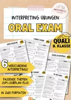 Vorschau - Arbeitsblätter - Interpreting | Oral Exam | Klasse 9 | Quali | Mediation - Deckblatt