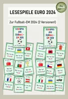Vorschau - Spiele - Fußball EM 2024 - Lesespiel (15 und 35 Spielkarten) - Deckblatt