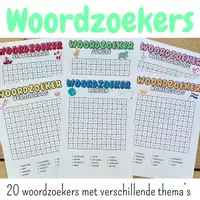 Voorbeeld - 20 woordzoekers thema's seizoenen feestdagen Nederlands - Voorblad