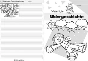 Vorschau - Arbeitsblätter - Bildergeschichte | Winter - Seite 1