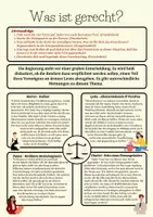 Vorschau - Arbeitsblätter - Gerechtigkeit: Was ist gerecht? - Deckblatt