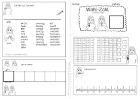 Vorschau - Arbeitsblätter - Zahl des Tages · ZR 100 · Gebärdensprache - Seite 3