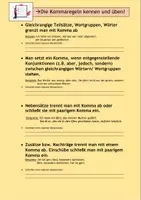Vorschau - Arbeitsblätter - Kommaregeln kennen und anwenden - Deckblatt