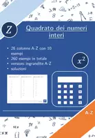 anteprima - Esercizi - Quadrato dei numeri interi | matematica | 26 colonne - Pagina di copertina