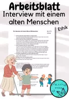Vorschau - Arbeitsblätter - Interview mit älteren Menschen_Arbeitsblatt - Deckblatt