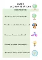 Vorschau - Präsentationen/Tafelbilder - Moderationskarten Sachunterricht - Seite 1