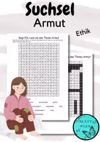 Vorschau - Arbeitsblätter - Suchsel: Armut, Ethikunterricht - Deckblatt