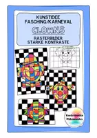 Vorschau - Mal- und Bastelvorlagen - Kunst-Materialpaket 2 - Kunst zu Fasching/Karneval - Seite 1