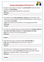 Vorschau - Arbeitsblätter - Multiplikation - Sachaufgaben lösen - Seite 1