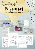 Vorschau - Unterrichtsreihen - Polygon Art - Geometrische Kunst - Theorie & Praxis - Kunstprojekt - Deckblatt