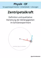 Vorschau - Arbeitsblätter - Zentripetalkraft - Schülerexperimente + Arbeitsblatt mit Lösungen - Deckblatt