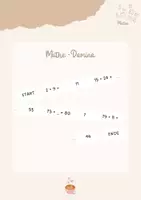 Vorschau - Arbeitsblätter - Mathe Domino - Deckblatt