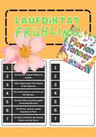 Vorschau - Arbeitsblätter - Laufdiktat Frühling | Deutsch Klasse 2-3 - Deckblatt