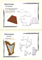 Vorschau - Mal- und Bastelvorlagen - Sketchnotes der Musikinstrumente - Seite 3