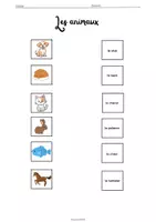 Vorschau - Arbeitsblätter - Französisch Wortschatz 1.Lehrjahr /7.Klasse Die Tiere „Les animaux“ 🇫🇷🐶🐱🐭🐰🐹🦁 - Seite 1