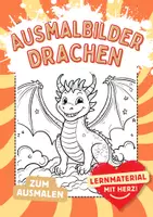 Vorschau - Mal- und Bastelvorlagen - Drachen Ausmalbilder Fensterbilder Drache Mandala Bilder ausmalen - Deckblatt