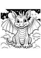 Vorschau - Mal- und Bastelvorlagen - Drachen Ausmalbilder Fensterbilder Drache Mandala Bilder ausmalen - Seite 3