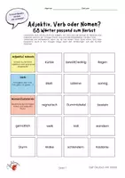 Vorschau - Arbeitsblätter - Adjektiv, Verb oder Nomen? 68 Lernwörter für den HERBST - Seite 1
