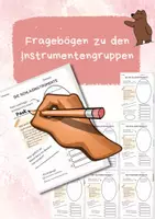 Vorschau - Arbeitsblätter - Materialpaket - Instrumentenheft mit Fragebögen und Sketchnotes - Seite 1