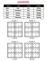 Vorschau - Arbeitsblätter - Valentine's Day: logic puzzle & Word Sudoku Activities with Answers - Seite 3