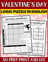 Vorschau - Arbeitsblätter - Valentine's Day: logic puzzle & Word Sudoku Activities with Answers - Deckblatt