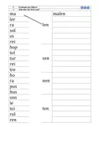 Vorschau - Arbeitsblätter - Silben verbinden differenziert (Verben) - Seite 1