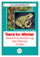 Vorschau - Unterrichtsreihen - Tiere im Winter. Puzzle: Deduktive Einführung des Themas - Deckblatt