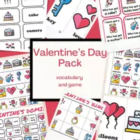 Vista previa - Juegos / Gamificación - Valentine's Day vocabulary, game pack | ESL activities | no prep - Portada