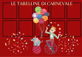 anteprima - Materiale di supporto/inclusione - Le tabelline di Carnevale - Pagina di copertina